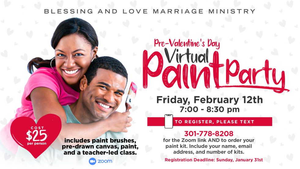 Blessing and Love Ministry Couples Virtual Paint Party Ebenezer A.M.E