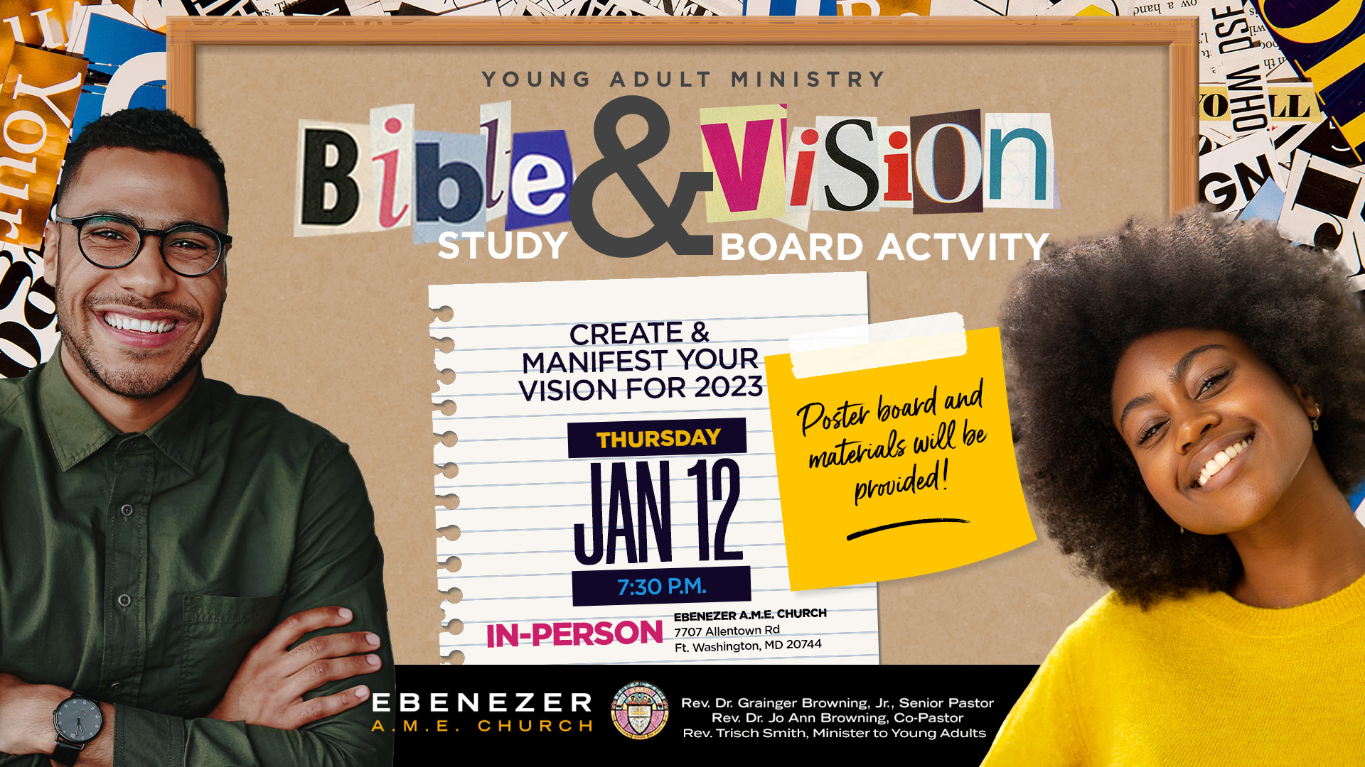 Young Adult Bible Study and Vision Board Activity
