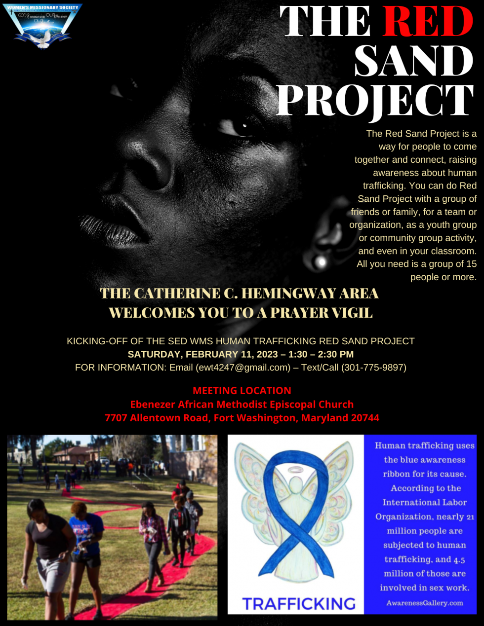 WMS Red Sand Project Human Trafficking Prayer Vigil - Ebenezer A.M.E ...