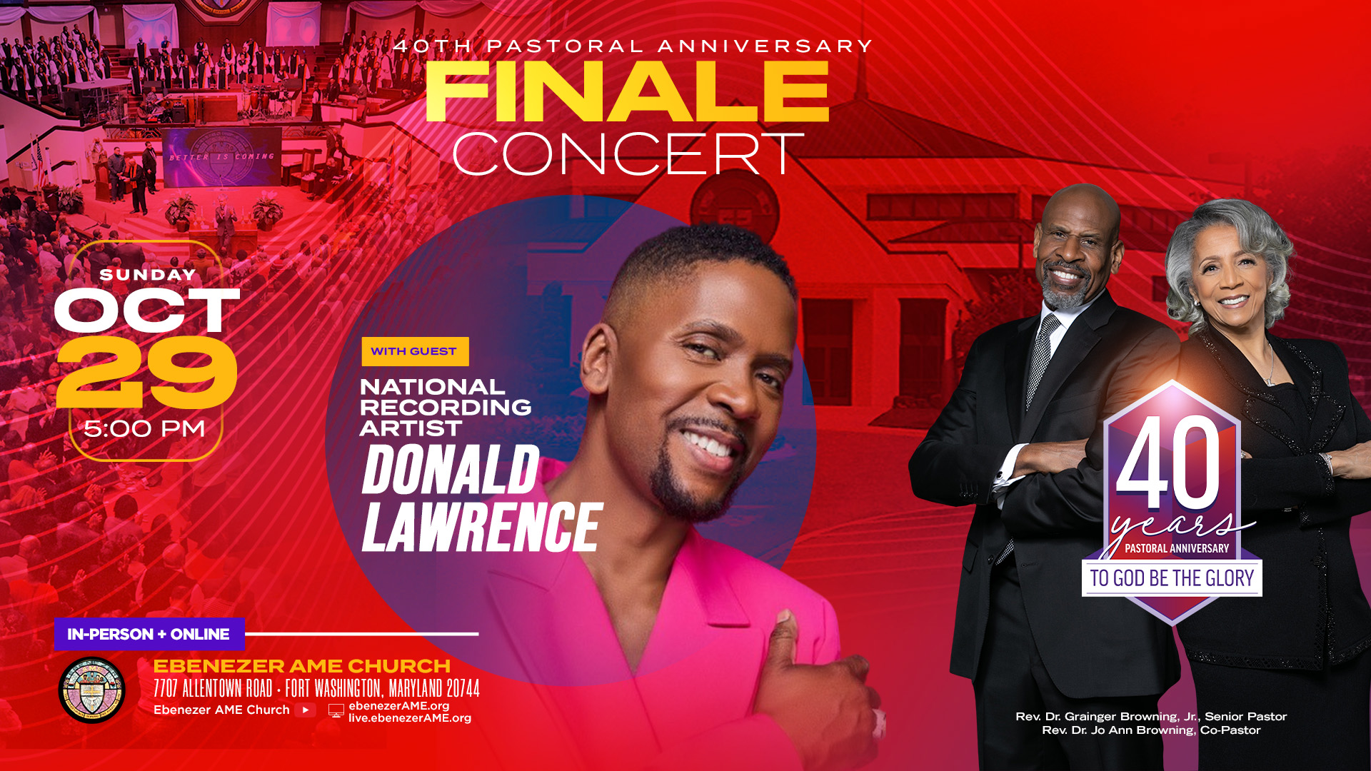 UPDATE: 40th Pastoral Anniversary Concert with Donald Lawrence ...