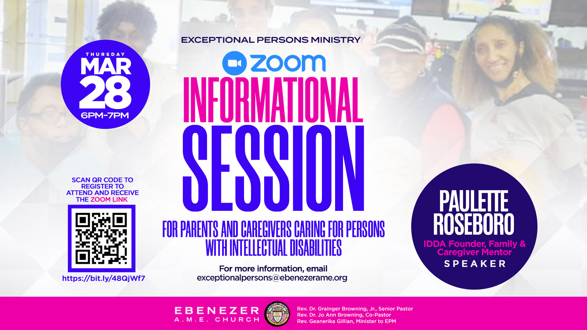 Exceptional Persons zoom for caregivers (Intellectual Disabilities)