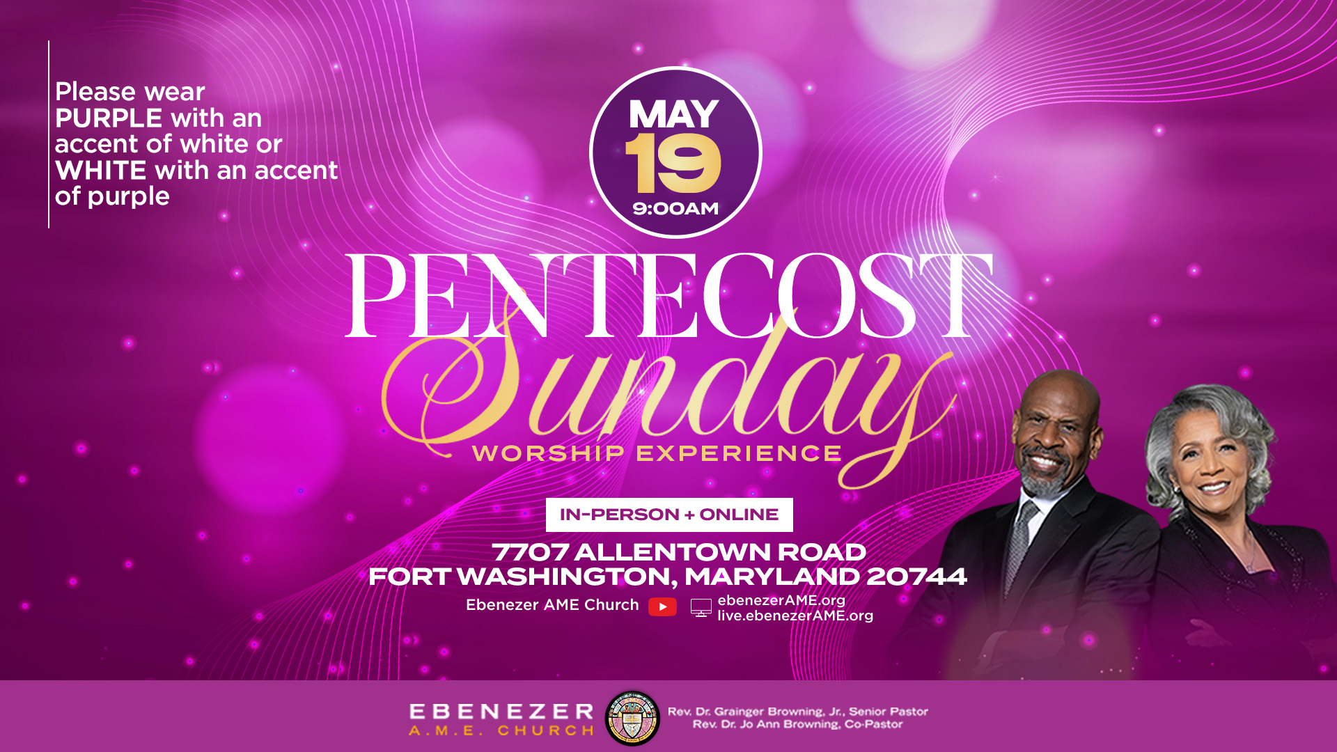 Pentecost Sunday wear white or purple