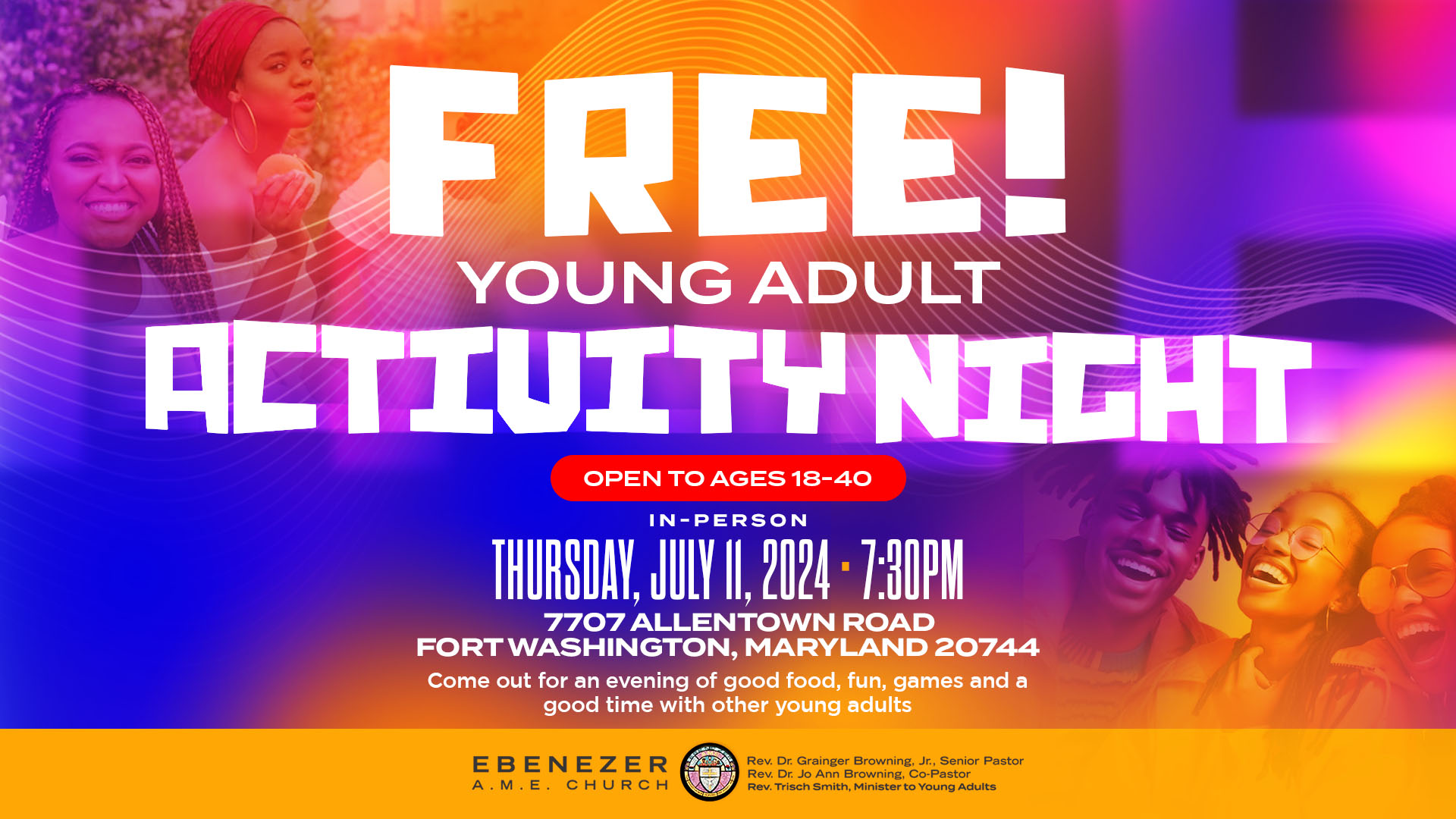 Young Adult Activity Night on July 11