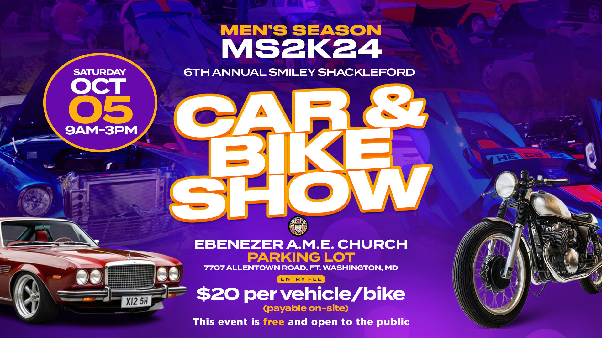 Men's Ministry Oct 5 Car show