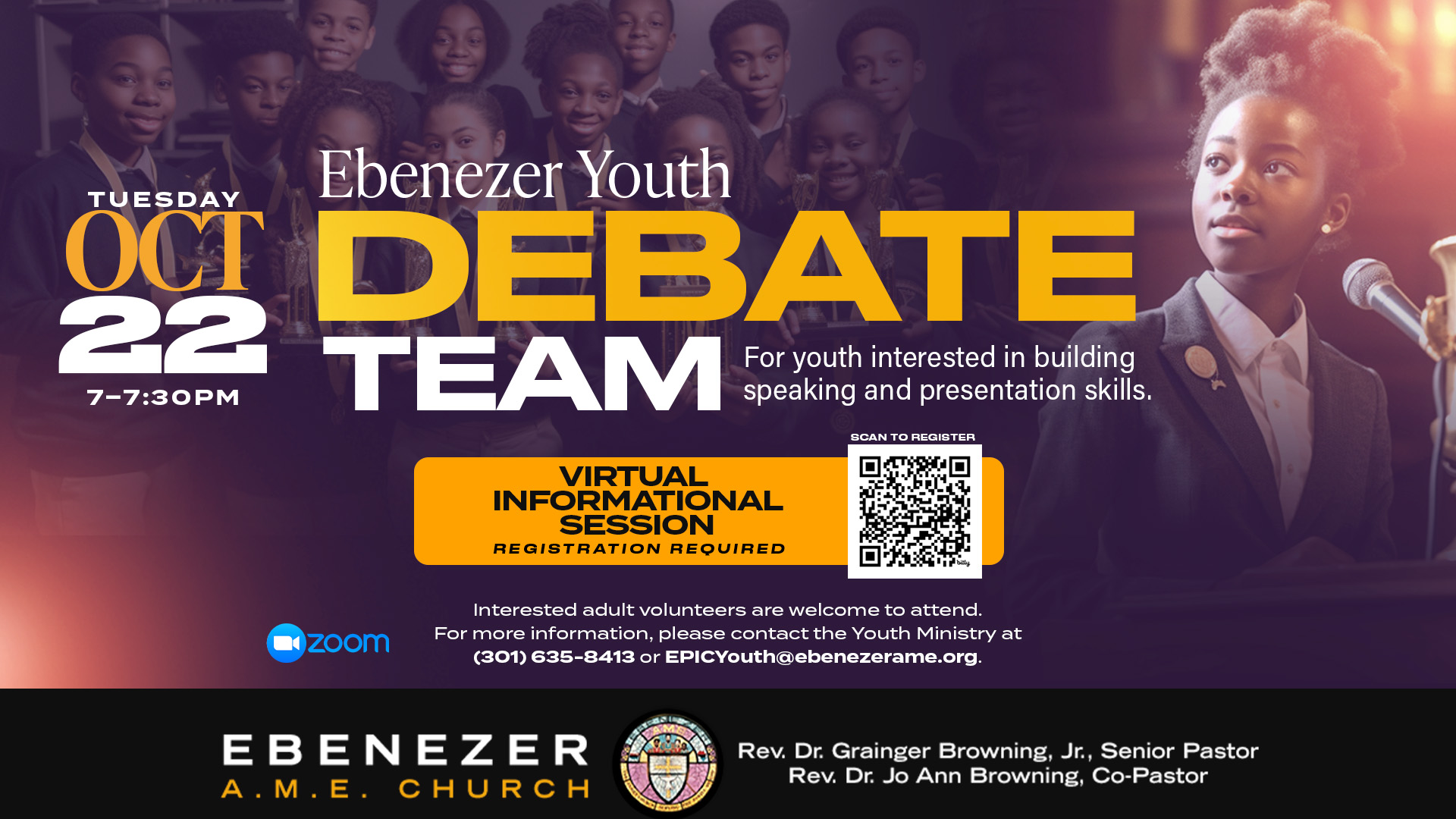 Youth Debate Team Info session on Oct 22