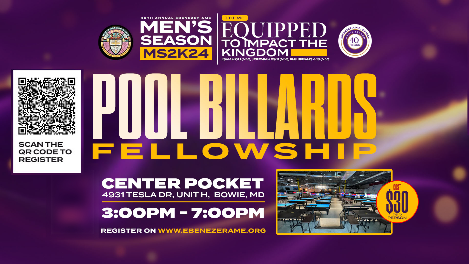 Men's Season 2024 Pool Fellowship 