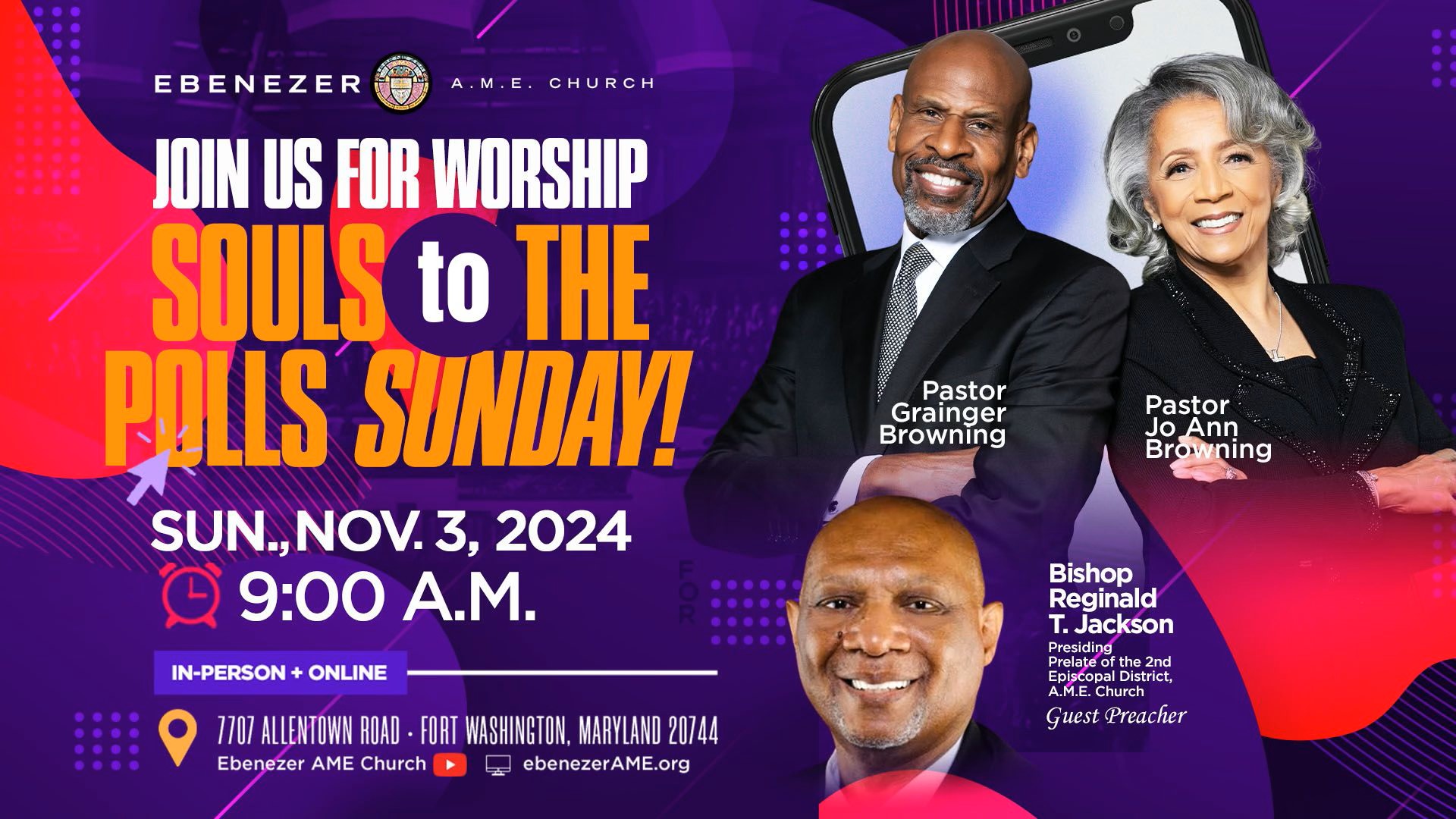 Nov 3 Souls to the Polls Sunday with Bishop Jackson