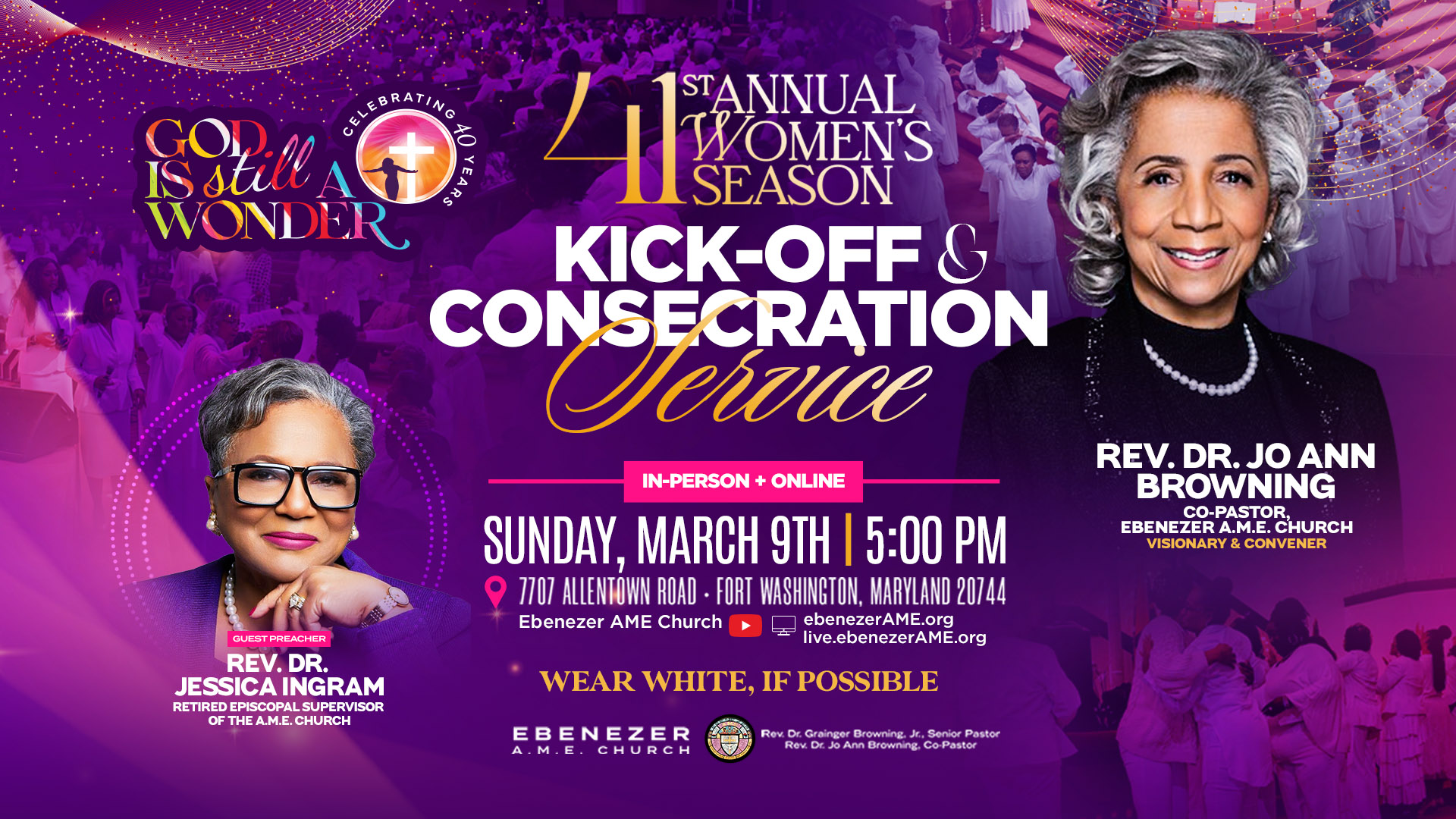 Women's Season Consecration Kickoff Graphic