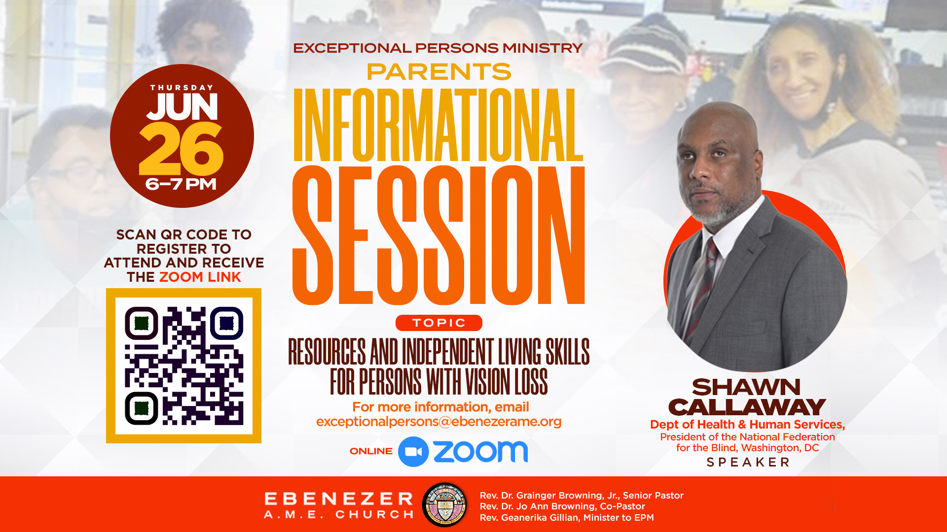 Exceptional Persons Ministry's Vision Loss Workshop