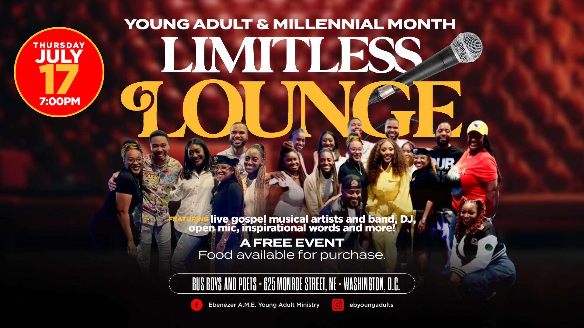 Limitless Lounge Young Adults on Thurs., July 17