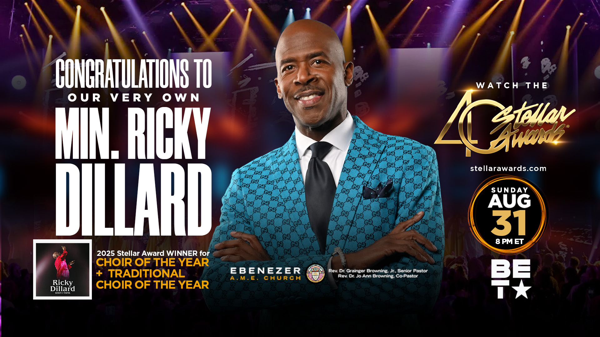 Watch the Stellar Awards tonight August 31