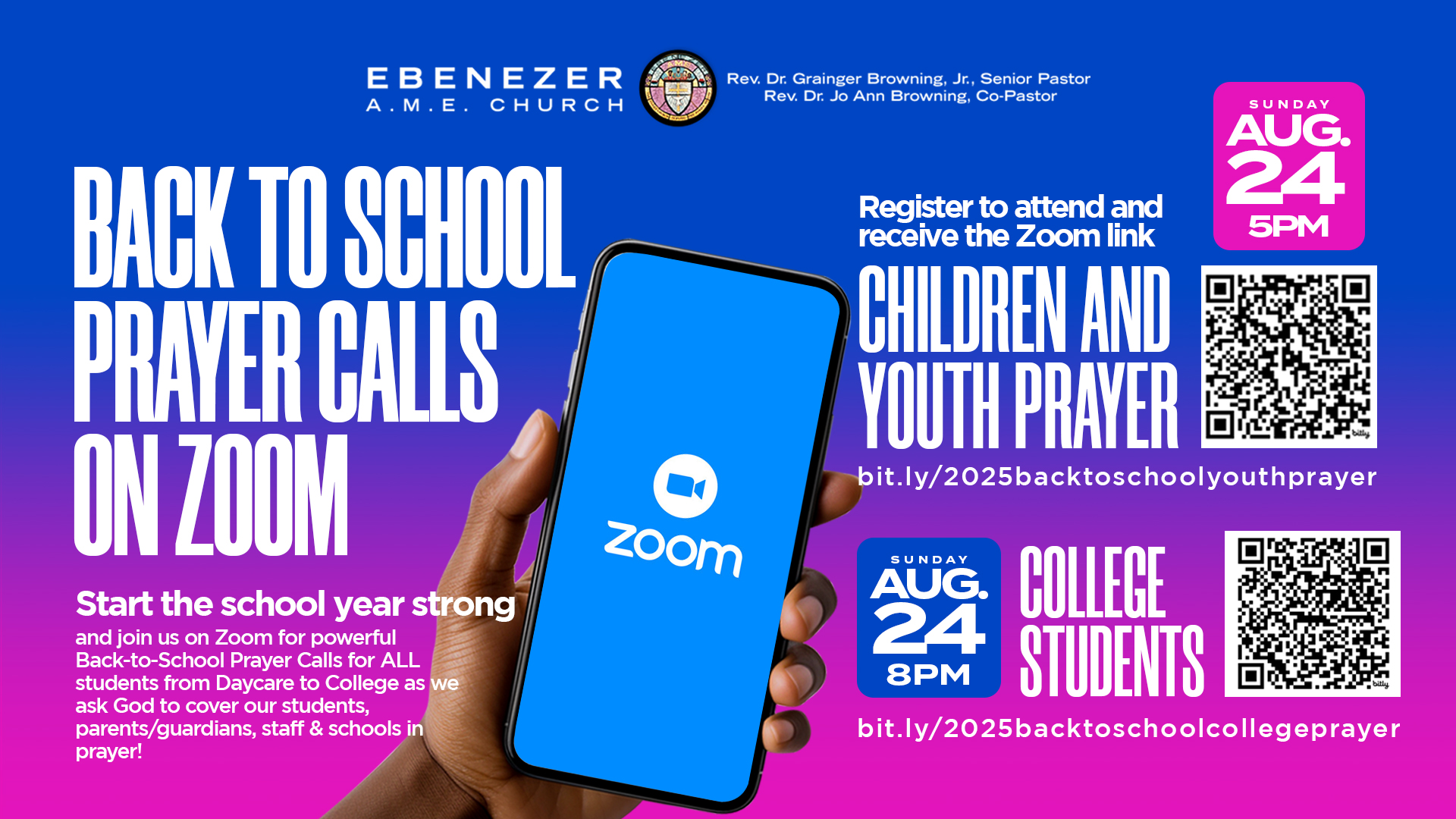 2025 Back to School Prayer Call for Youth and College Students