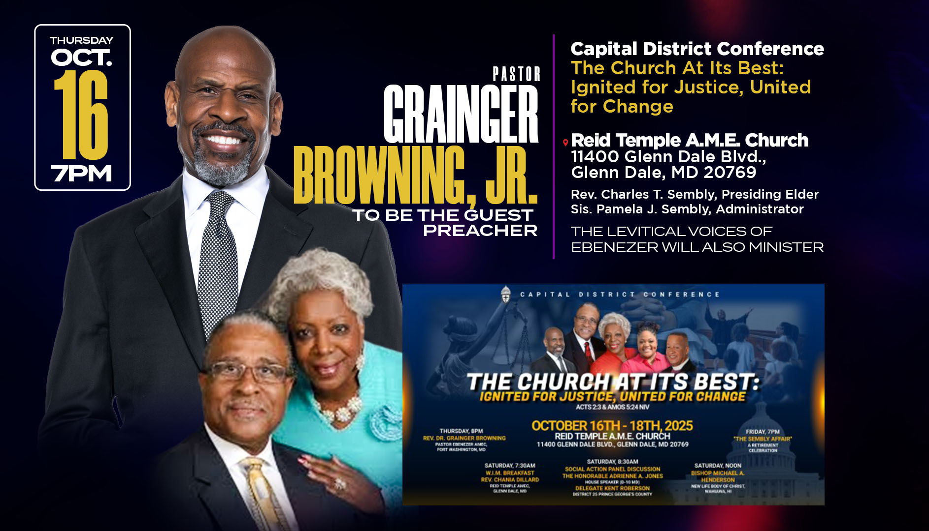 Pastor Grainger to preach on Oct 16 GRAPHIC Pastor Grainger to preach on Oct. 16