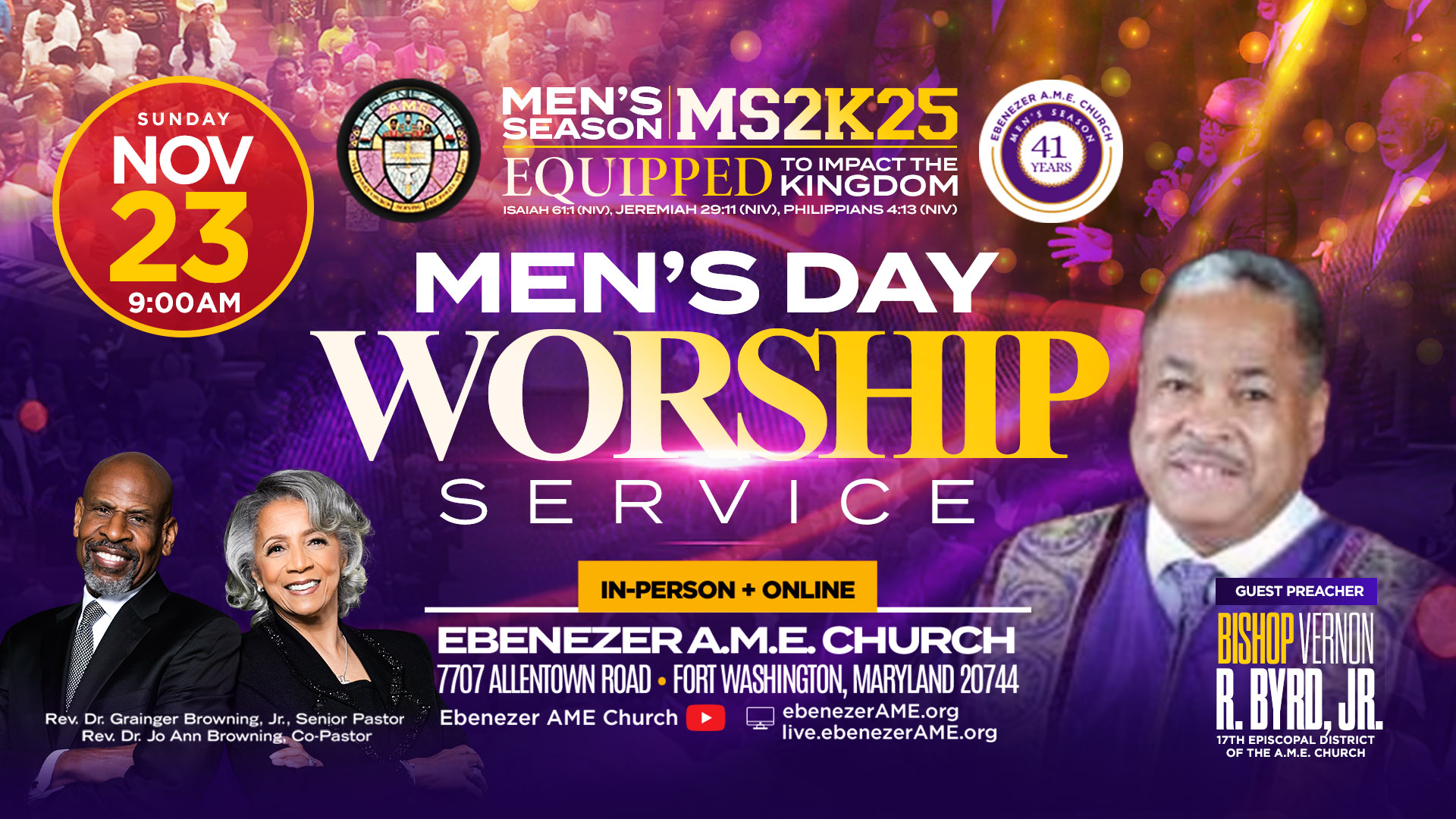2025 Men's Day Worship Service on Nov 23 GRAPHIC 2025 Men's Day Worship Service