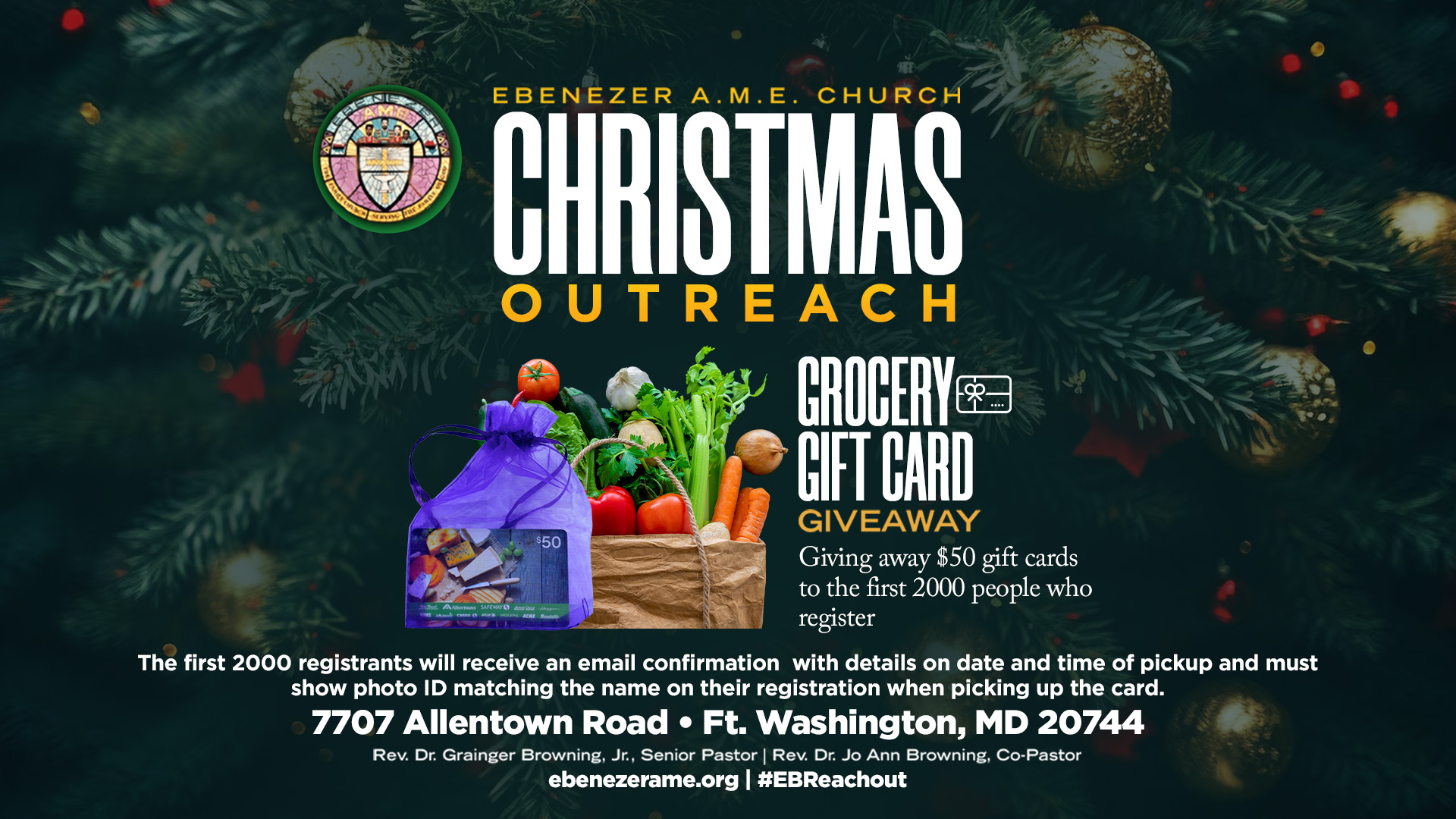Ebenezer Christmas Outreach -2025 -CHRISTMAS OUTREACH SCREENS Christmas Gift Card Giveaway 2025