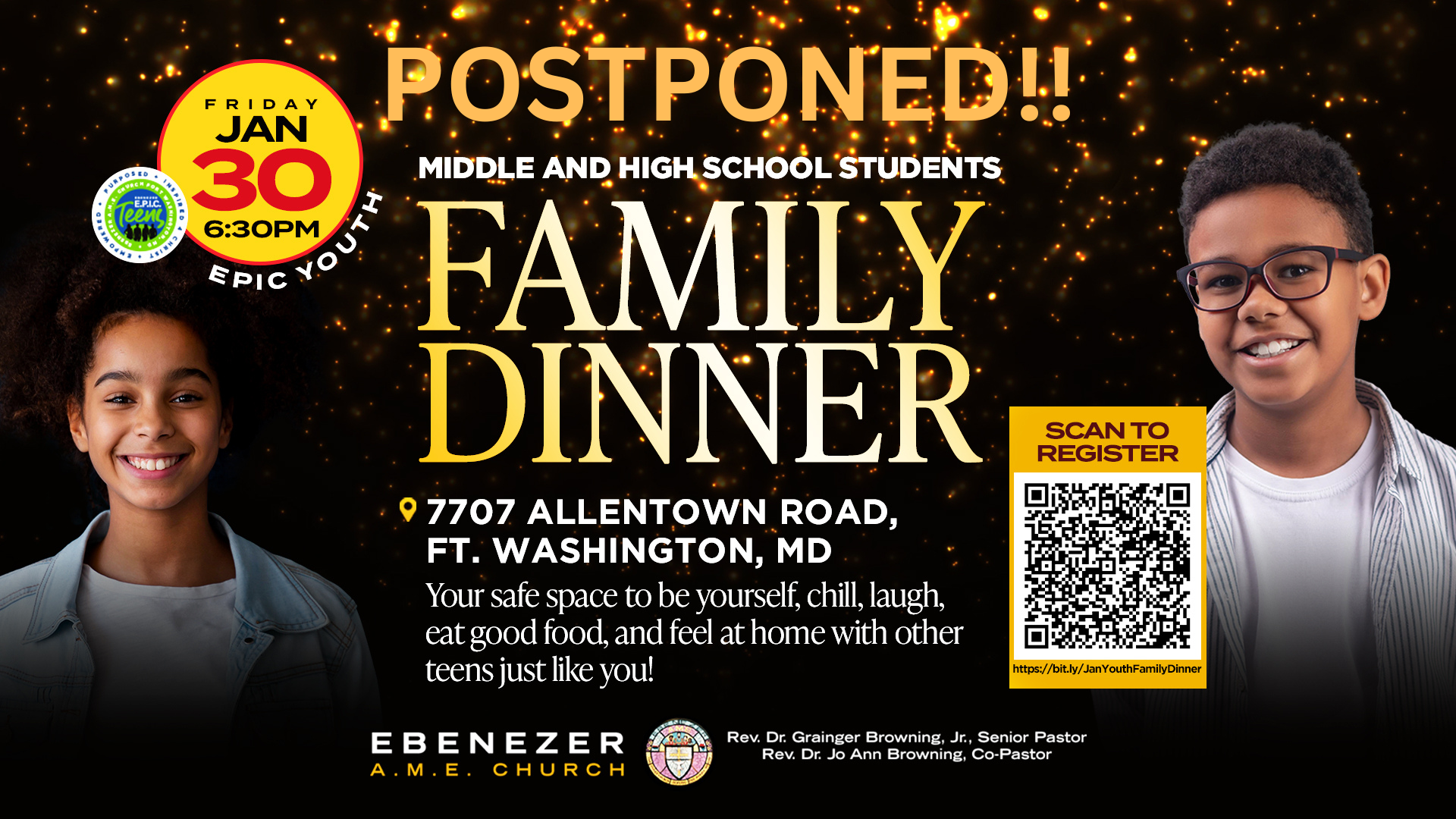 Family Dinner Postponed due to weather