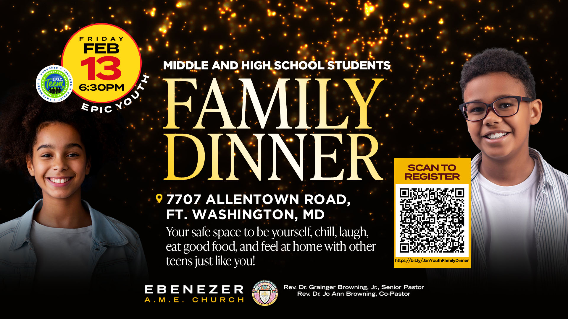 Youth Family Dinner on Feb. 13