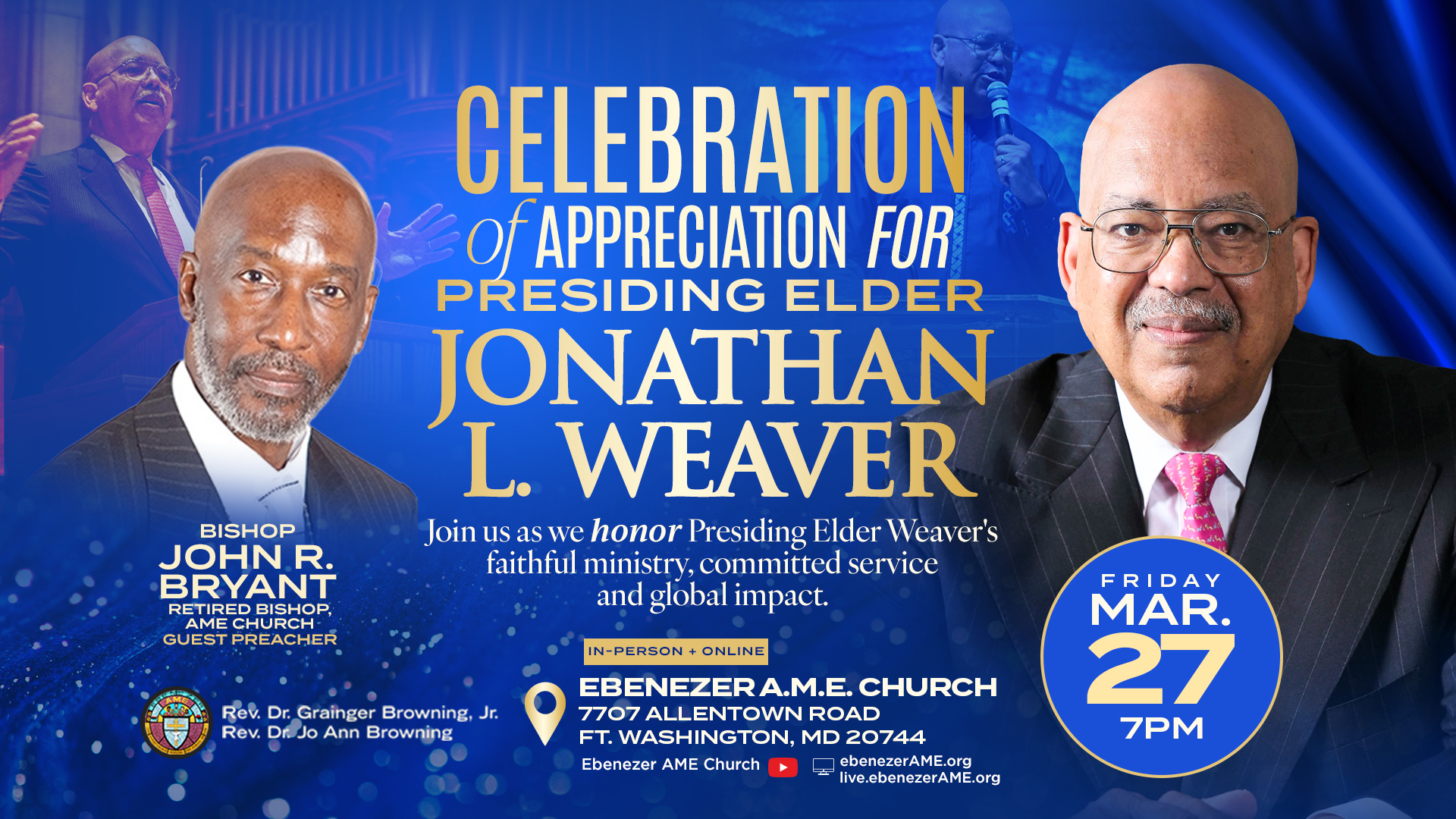 Presiding Elder Weaver's Appreciation Celebration on March 27 