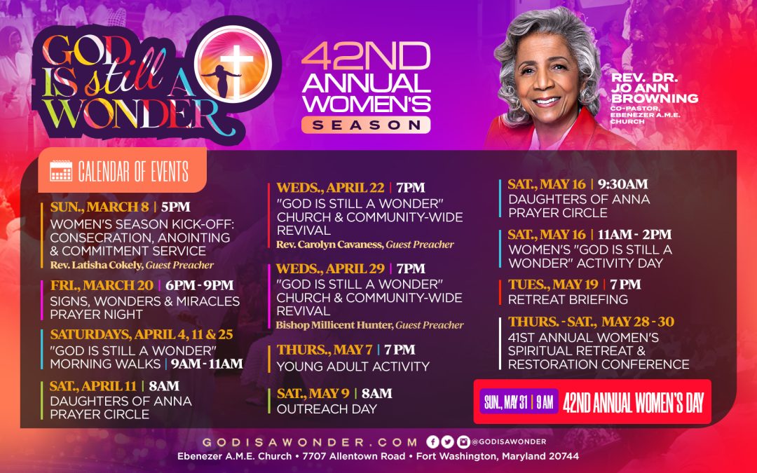 42nd Annual Women Season – CALENDAR-Women’s Season 2026 Service CALENDAR