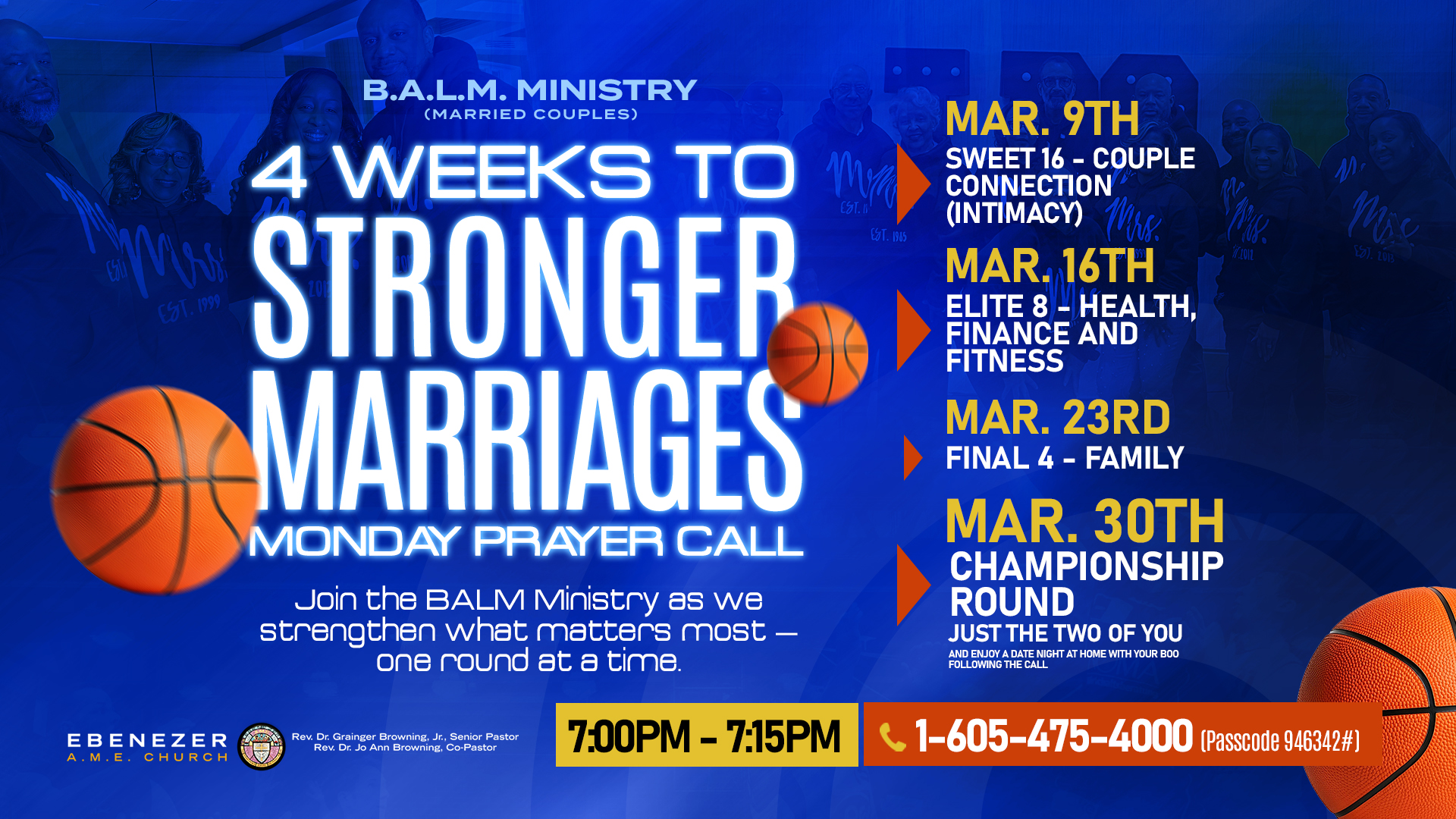March Madness 4 Weeks to Stronger Marriages Prayer Calls