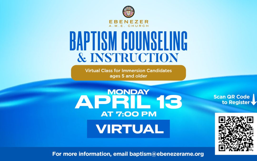Ebenezer Baptism & Sprinkling Class -APRIL 2026