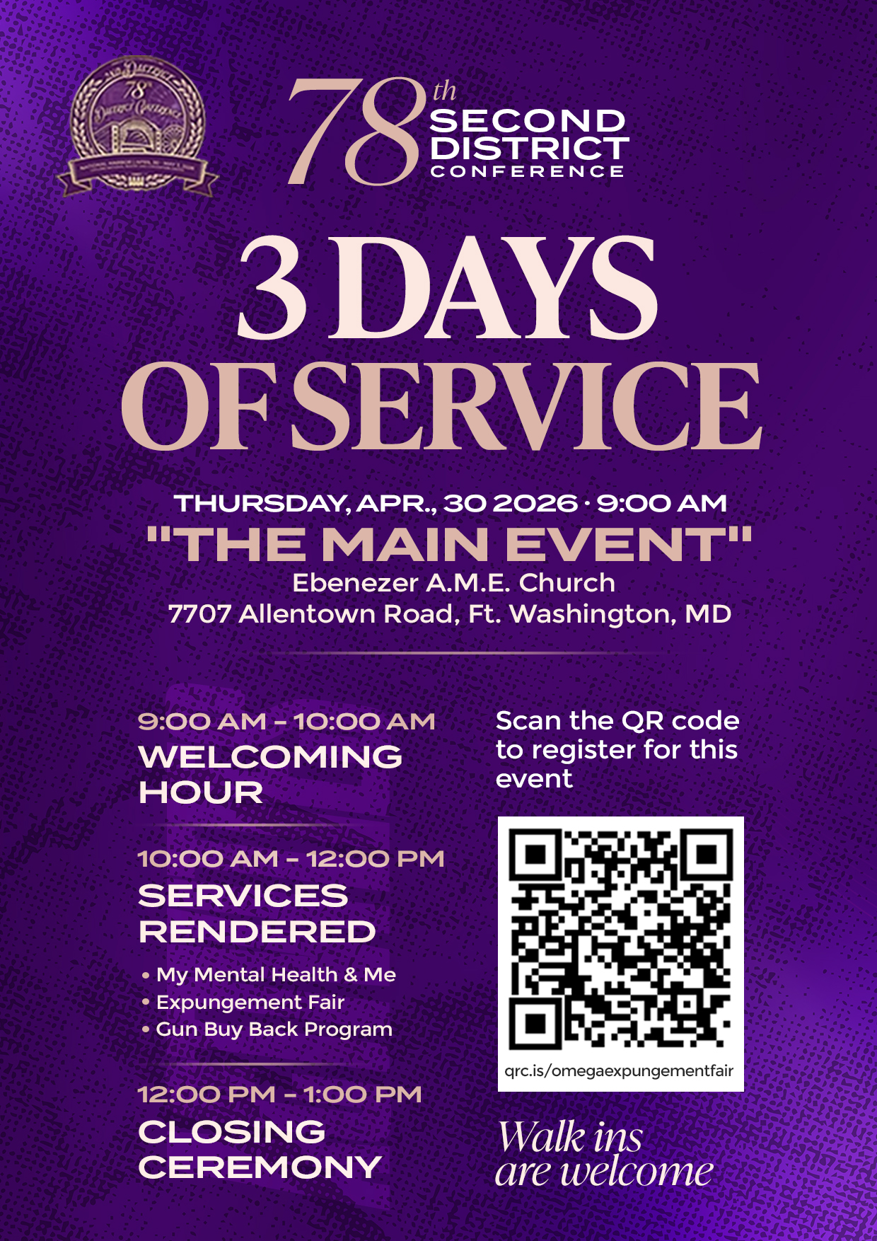 Expungement Fair and Gun Turn In Program on April 30 