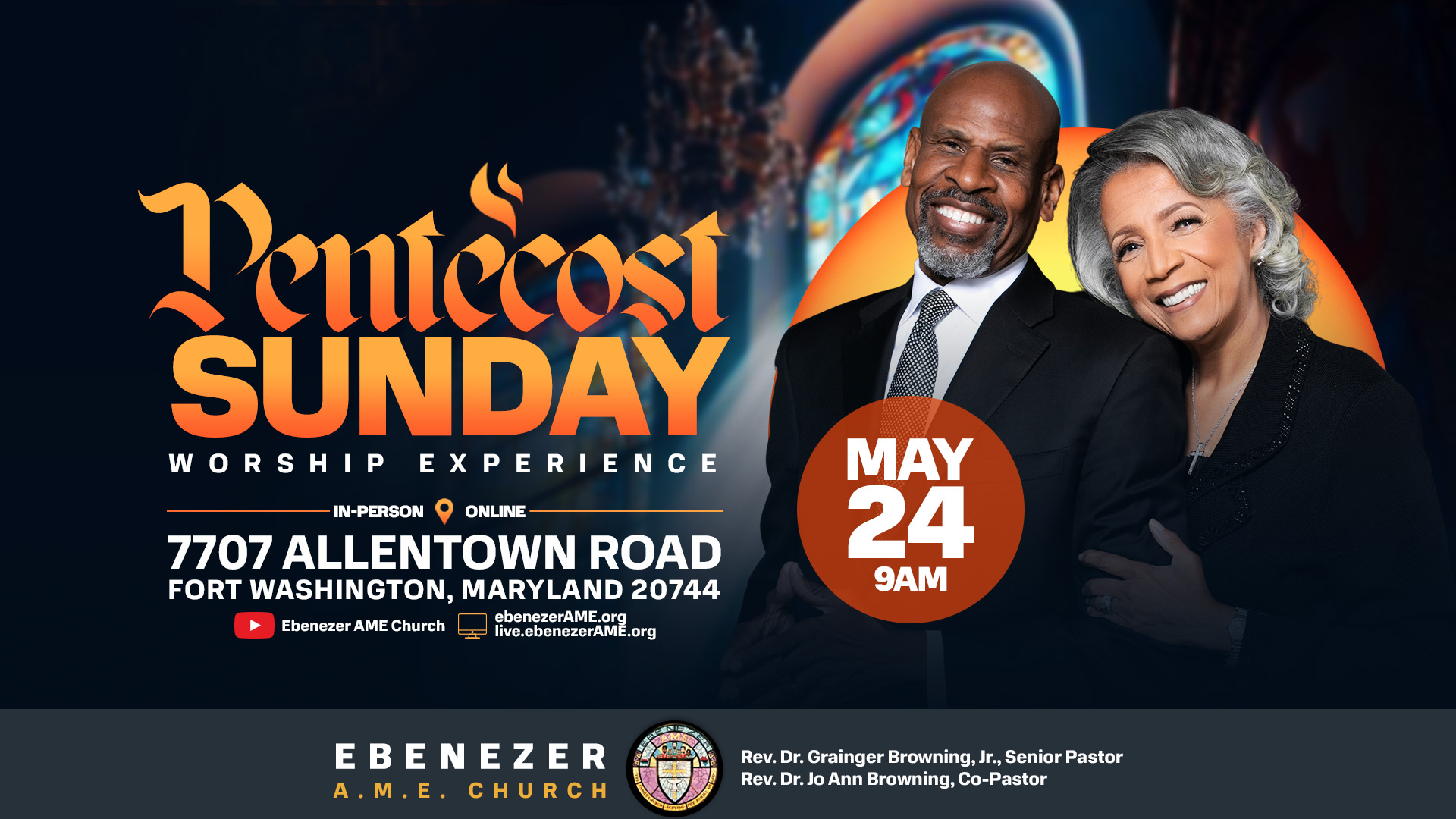 Ebenezer Pentecost Sunday Worship Service - 2026 -PENTECOST SUNDAY SCREENS Pentecost Sunday Worship Service on May 24
