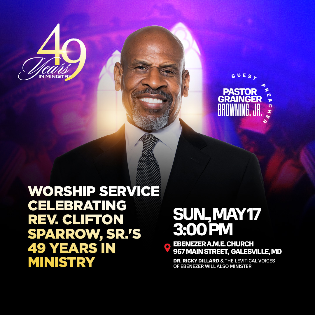 Pastor Grainger to preach at Ebenezer Galesville on Sun., May 17
