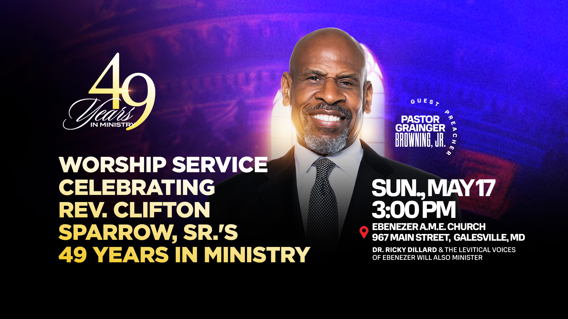 Pastor Grainger guest preacher at Ebenezer AMEC - Galesville