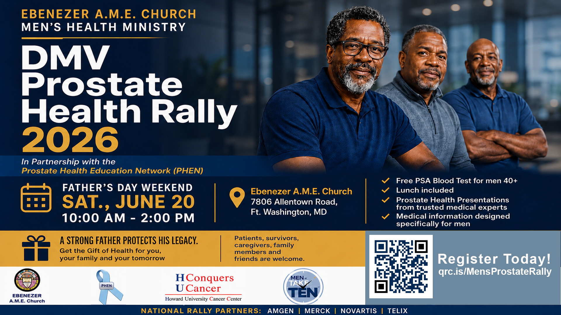 Men's Prostate Health Rally on June 20 