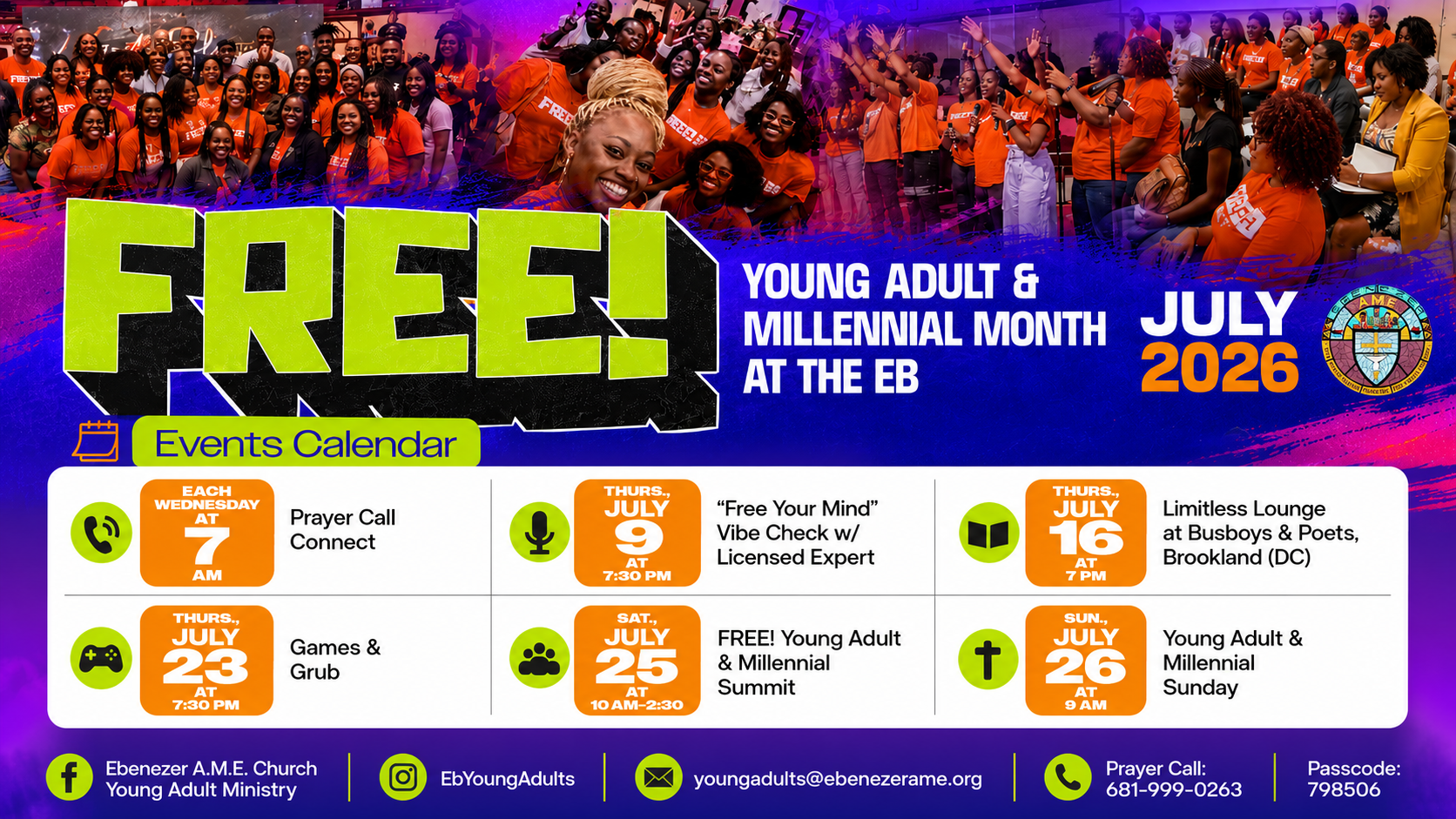Young Adult Month at the EB Calendar of Events 2026