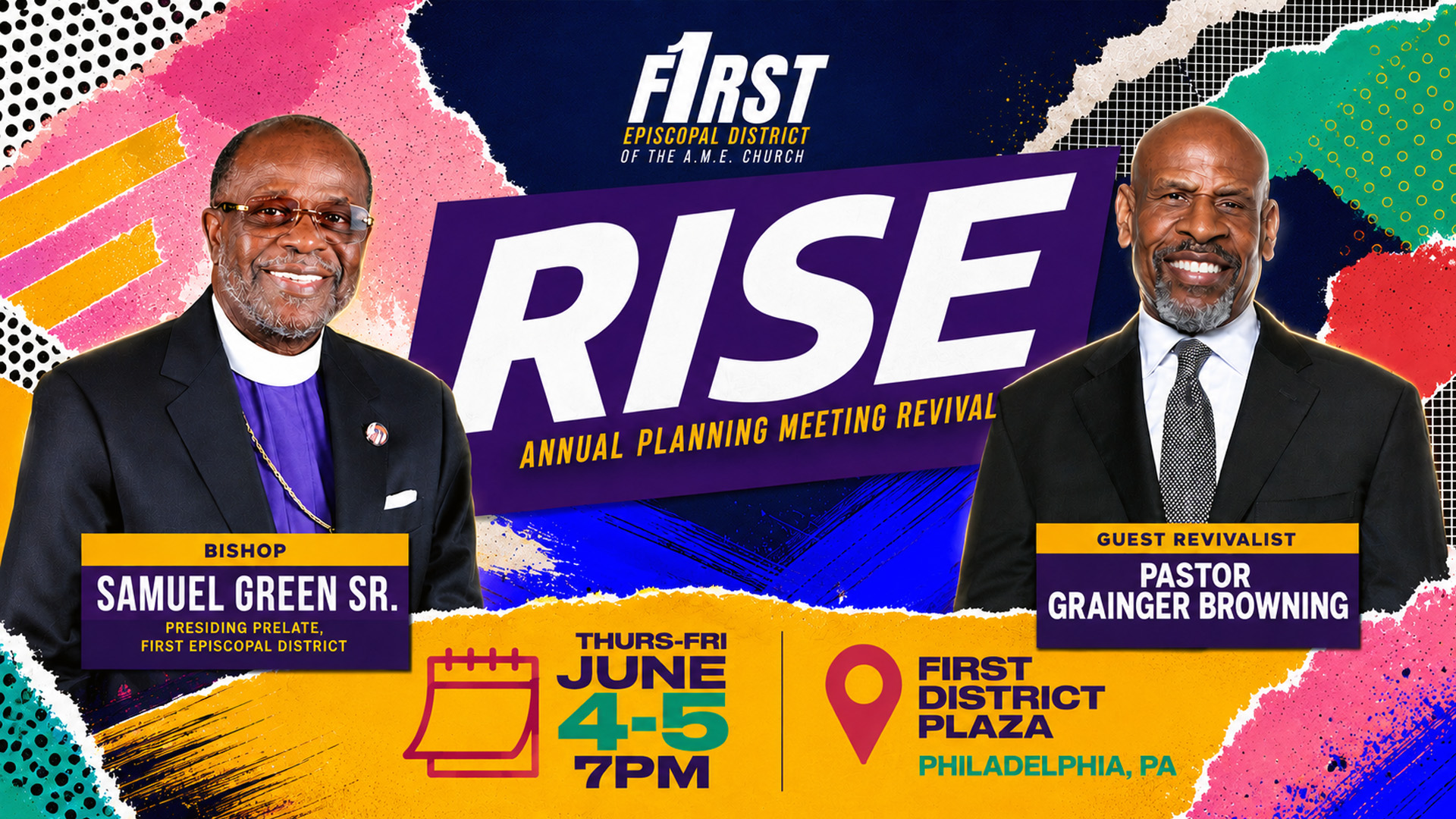 Pastor Grainger to preach RISE First District Revival on June4-5