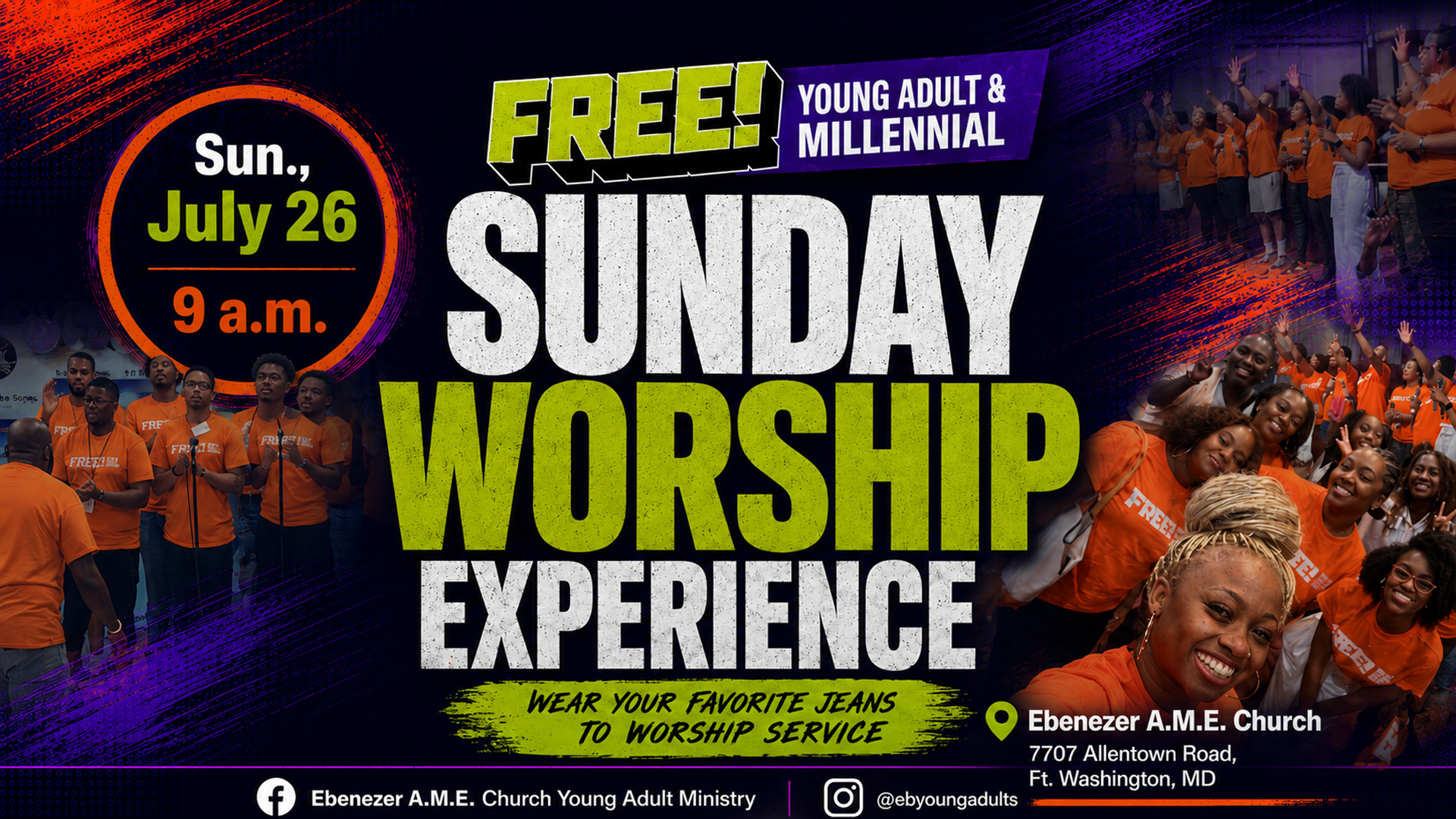 Young Adult Sunday on Sunday July 26