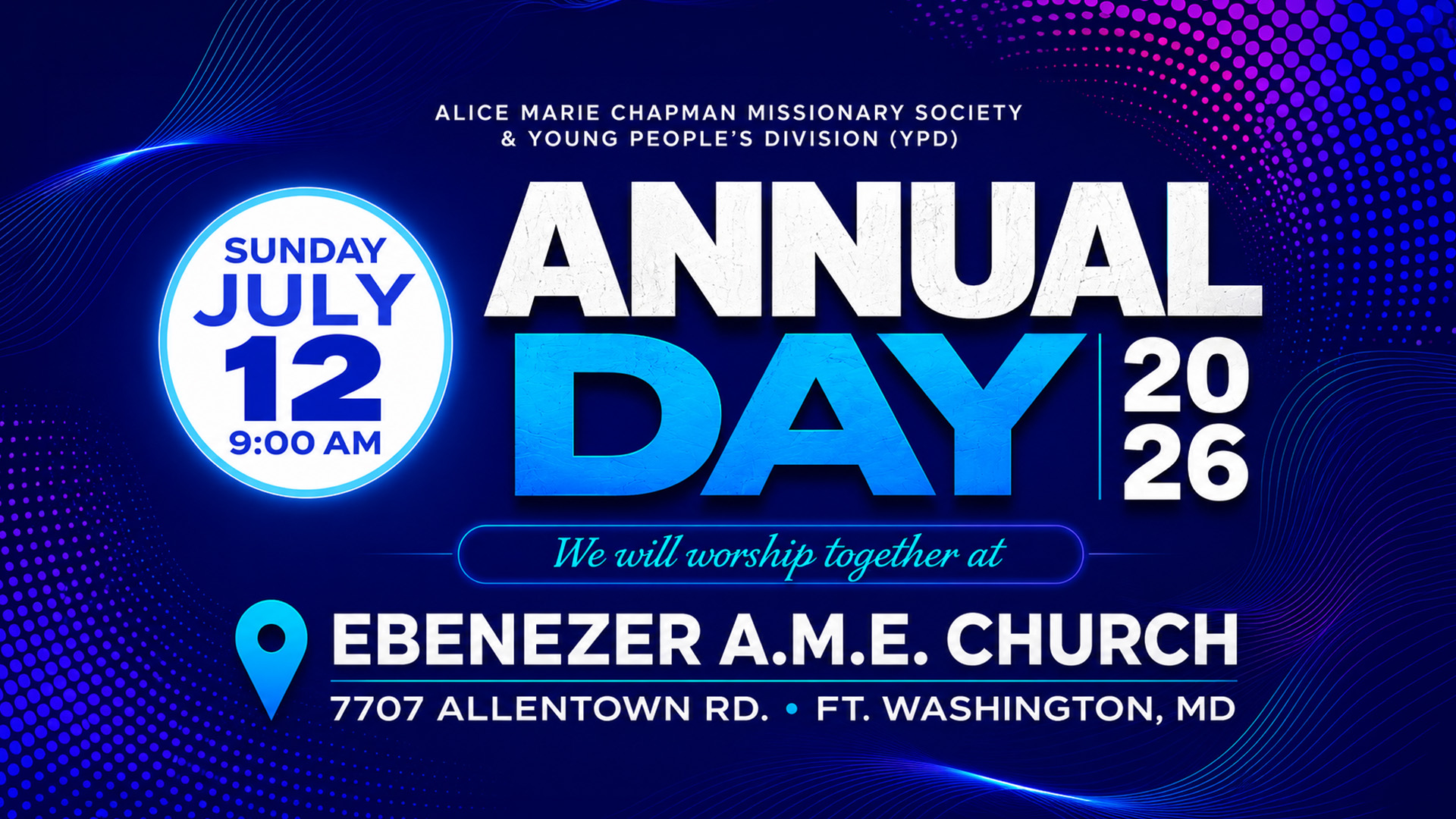 Annual Missionary Day Sun., July 12 at Ebenezer
