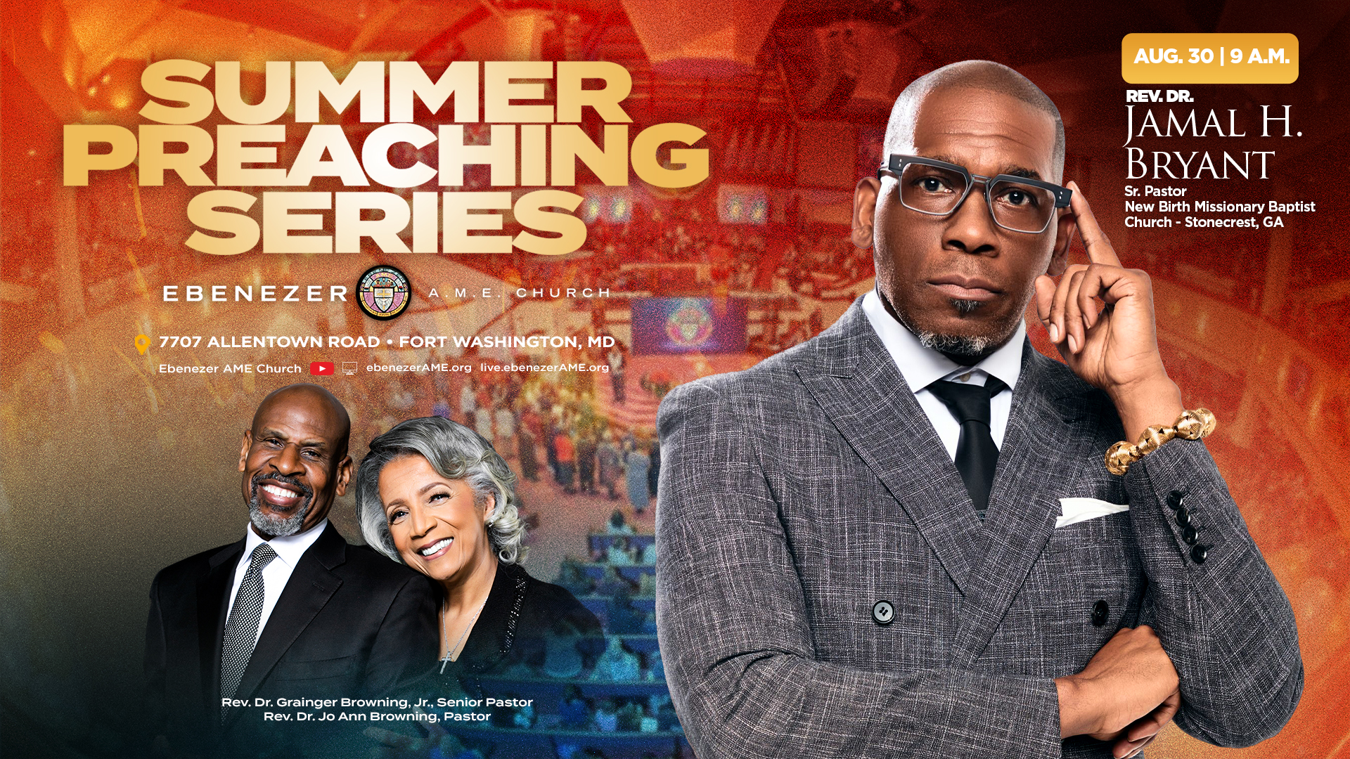 26SummerPreaching-Bryant-Screen Summer Preaching Series - Rev. Dr. Jamal Bryant on August 30