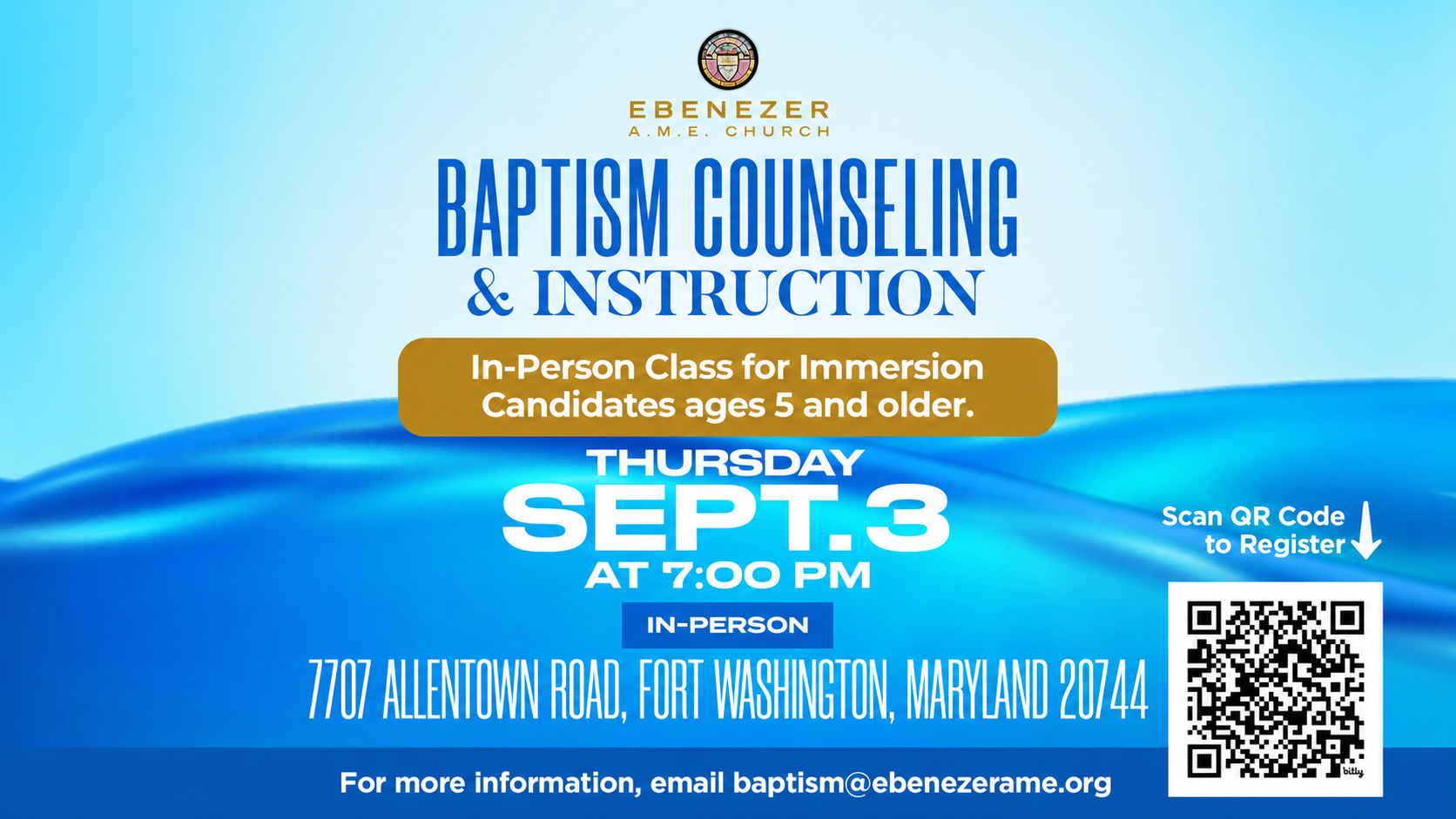 Immersion graphic Sept 3 New Date Sept 3 Immersion Baptism class