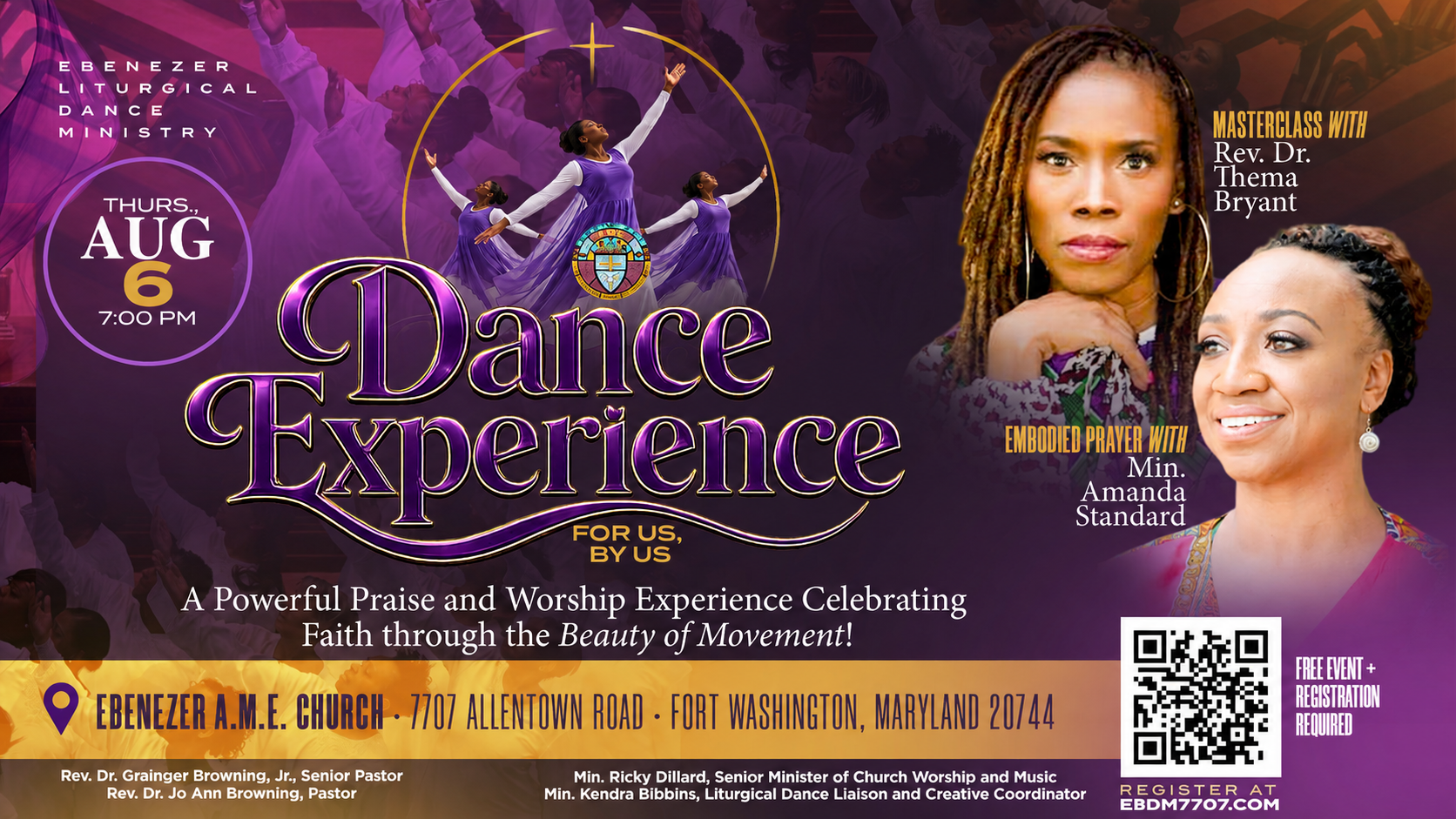 REVISED Date Liturgical Dance Ministry NEW DATE Liturgical Dance Experience on August 6