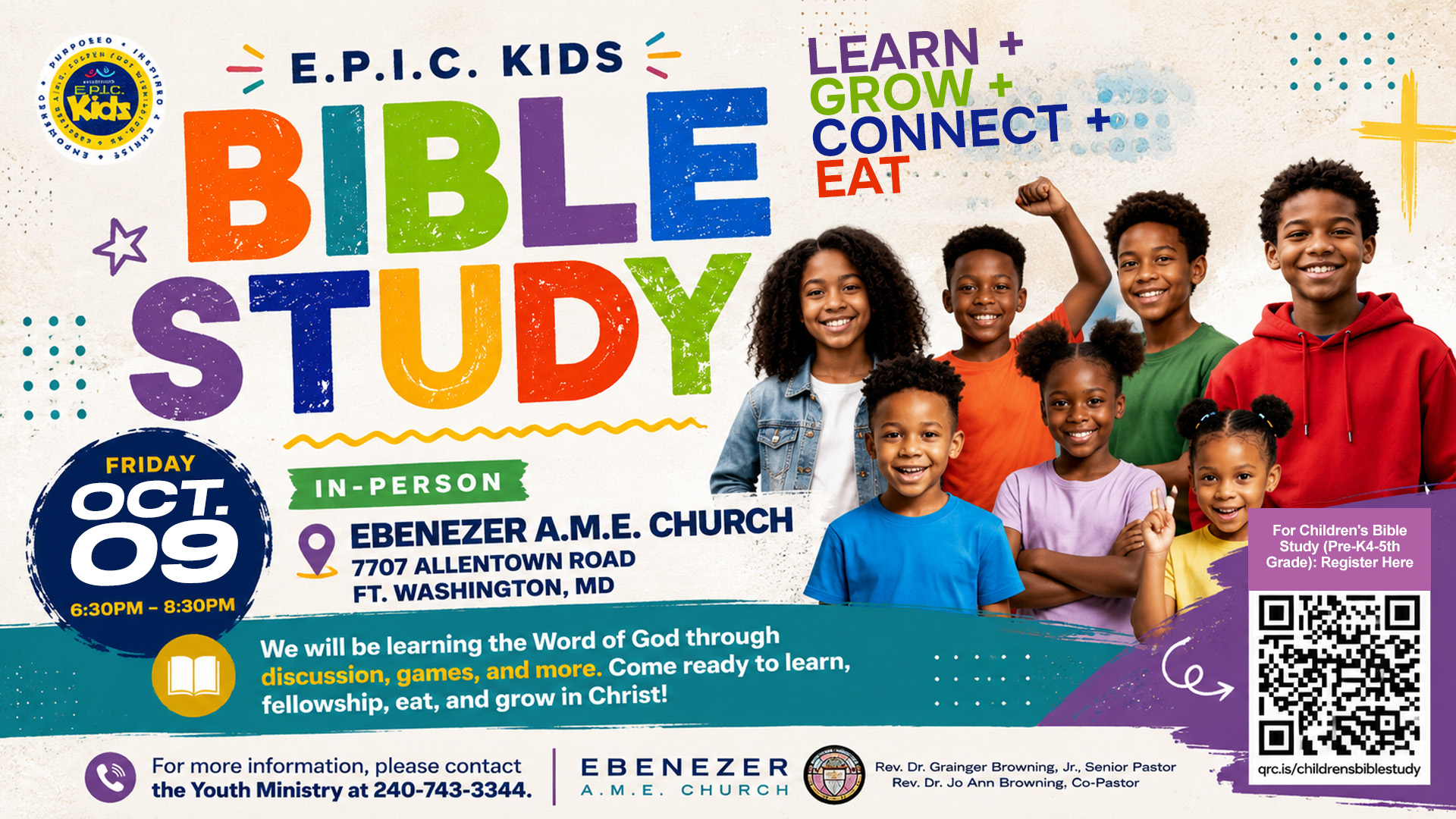 Children's Bible Study on Fri., Oct. 9 